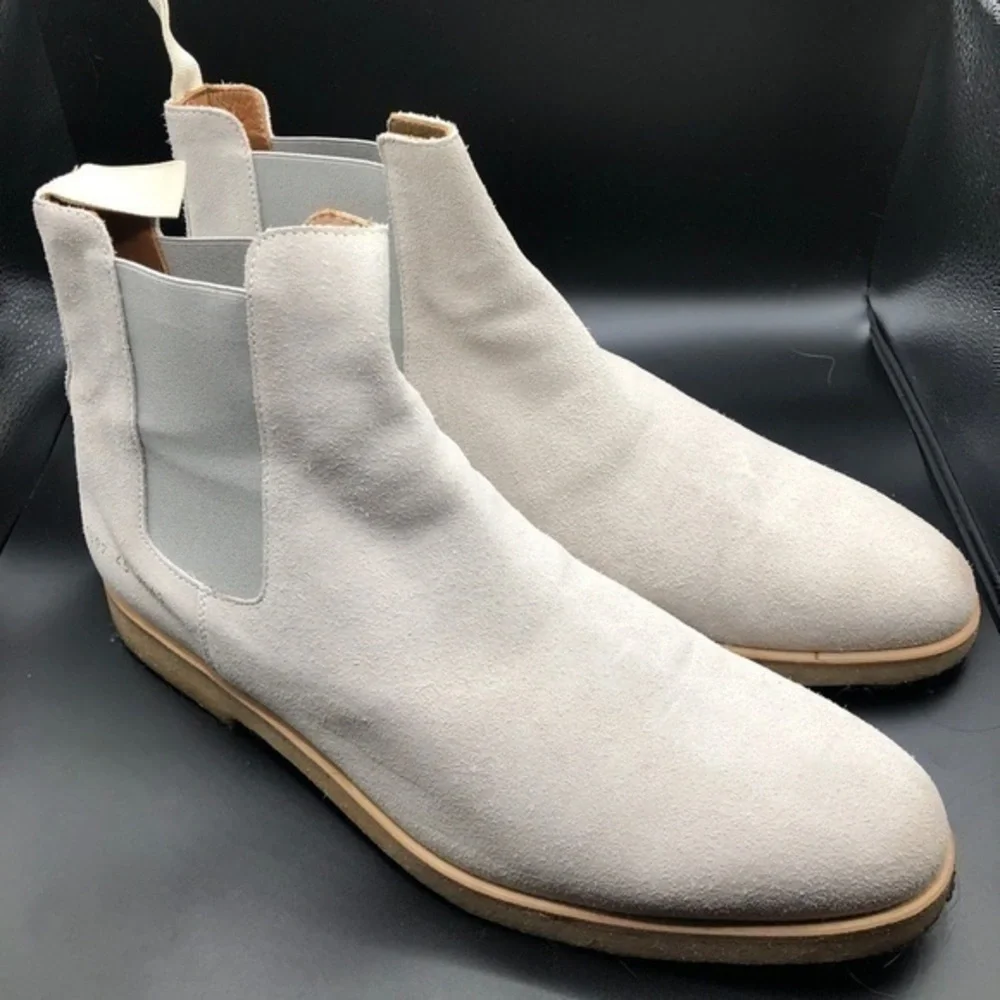 Common Projects Grey Suede Chelsea Boots